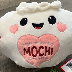 Cute Mochi Dumpling Stuffed Animal - White and Pink